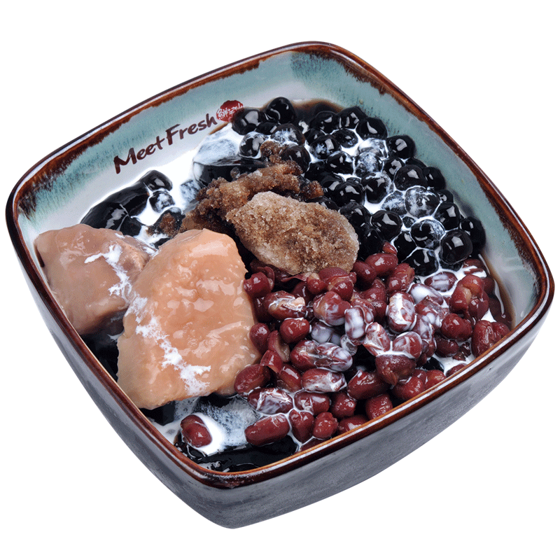 Icy Grass Jelly Combo B - Taro, Red Beans, Boba, Grass Jelly, Grass Jelly Shaved Ice