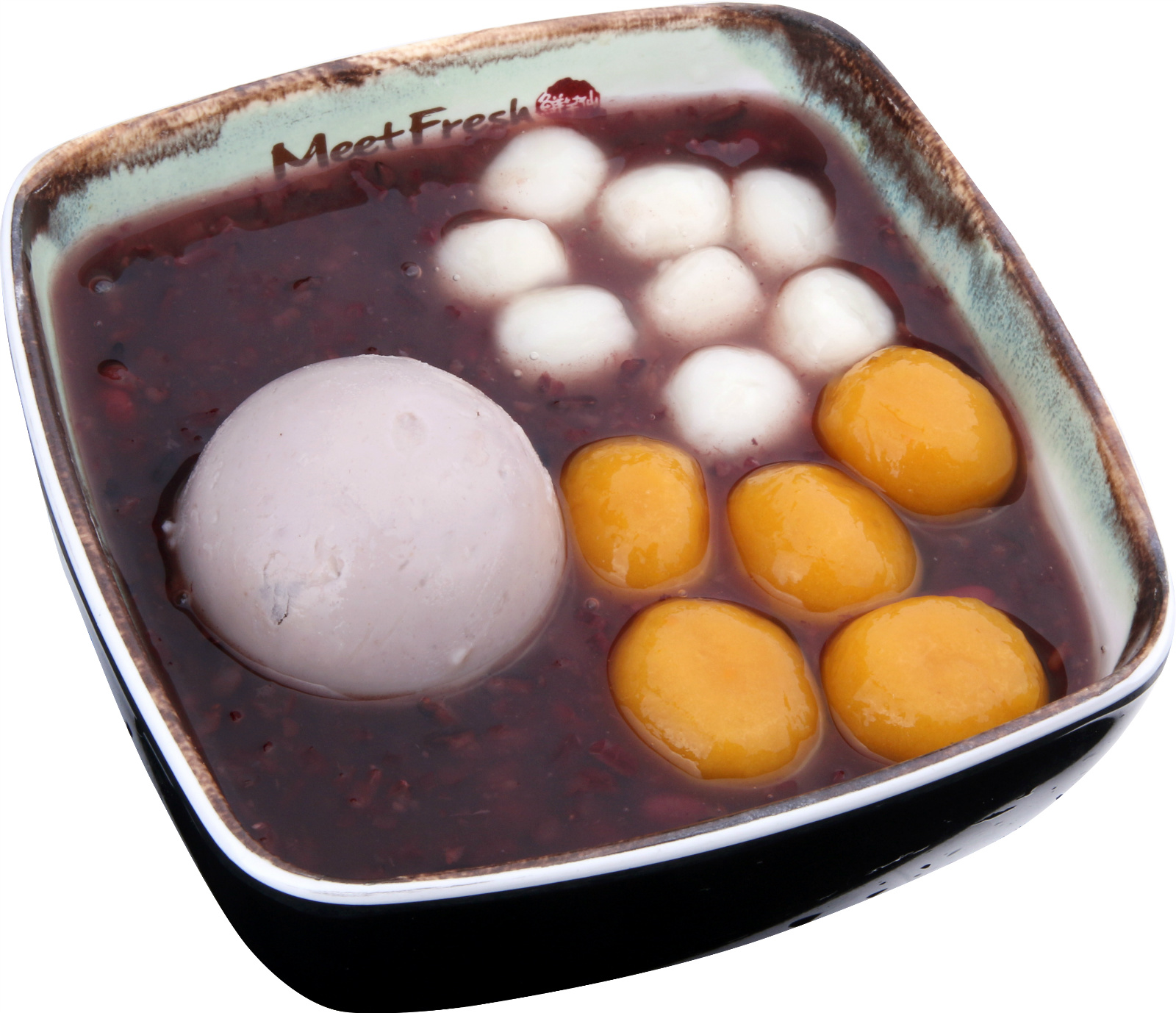 Cold Purple Rice Soup Signature - Taro Paste, Potaro Balls, Rice Balls, Purple Rice Soup