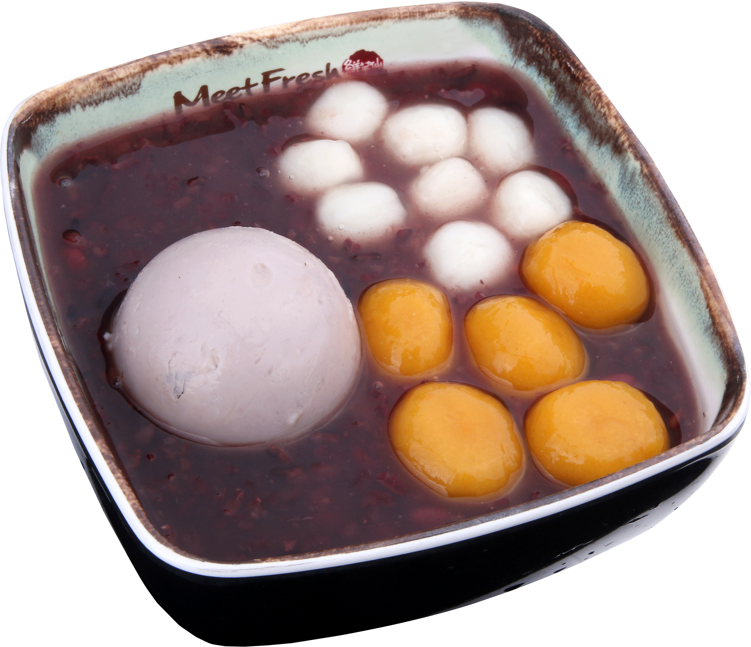 Cold Purple Rice Soup Signature - Taro Paste, Potaro Balls, Rice Balls, Purple Rice Soup